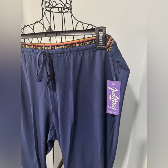 HeartSoul Heart Breaker Drawstring Women’s scrub bottoms Navy Blue 2XL 2X Petite - Picture 2 of 10